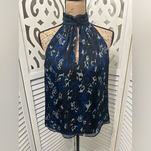 Ramy Brook Size S Sleeveless Silk Top Animal Print